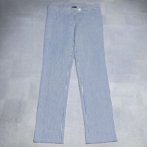 Tonali Blue Pinstripe‎ Seersucker Pants Women's Size 44 (31x28) Euro Brand Italy